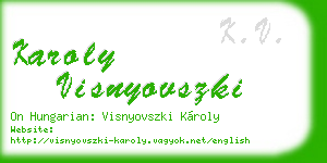 karoly visnyovszki business card